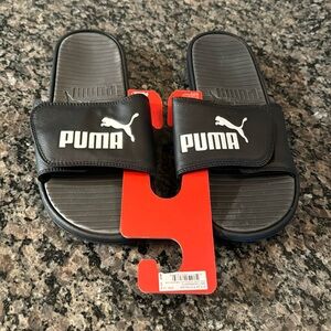 Puma charcoal slides NWT 10